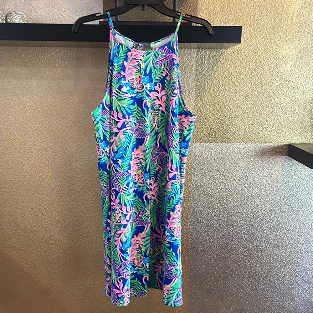 LILLY PULITZER MARGOT DRESS IN BOREALIS BLUE HOW DO LIKE ME PROWL - Picture 3 of 11